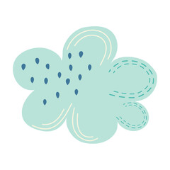 Scandinavian cloud isolated on white background. Vector illustration in a simple Scandinavian style for children © Анжелика Полтавец