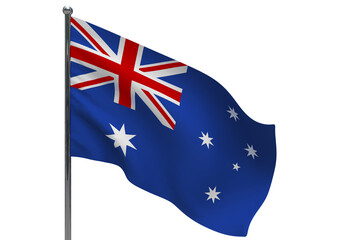 Australia flag on pole icon