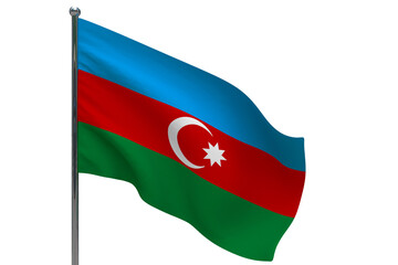 Azerbaijan flag on pole icon