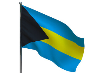 Bahamas flag on pole icon