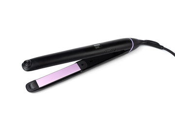 Hair straightener isolated on white background.