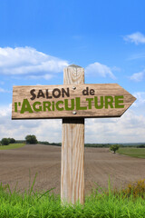 Salon de l'agriculture, panneau en bois