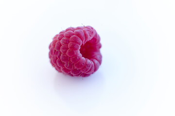 Raspberry isolated on white background. Vegan food, detox concept