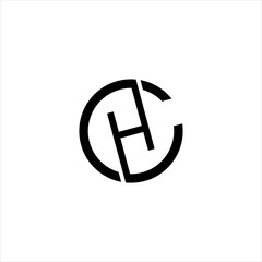 Initial Letter CH,HC Logo Design Vector