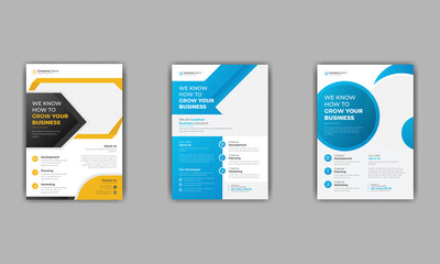 Modern Colorful Corporate Business Flyer Template Design