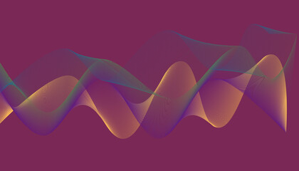Abstract Wave Background From geometric lines - vector illustration