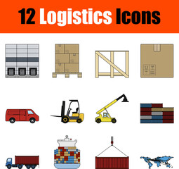 Fototapeta premium Logistics Icon Set
