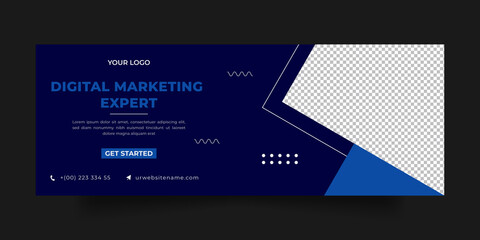 Modern Digital marketing Corporate, facebook cover and social media post