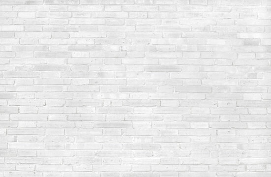 White grey brick wall texture with vintage style pattern for background and desing art work.
