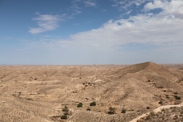 the landscape of Sahara Desert