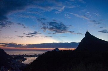 Por do Sol no Mirante Dona Marta no Rio de Janeiro - RJ