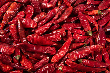 Close up of Red Chili Pepper covered in full screen