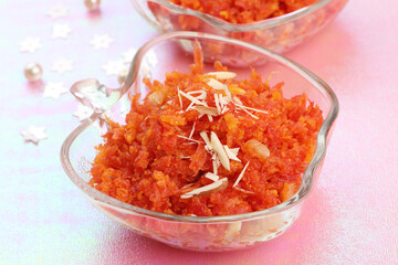 gajar ka halwa or carrot halwa is an Indian homemade sweet made from grated carrot and condensed milk