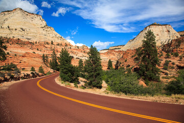 Droga do Zion National Park, Utah
