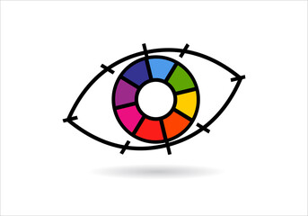 vision eye logo or icon. flat eye logo or icon
