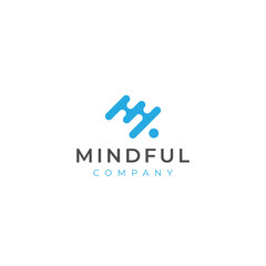 Mindful tech logo design. mind technology symbol template. brain tech logo design vector template 