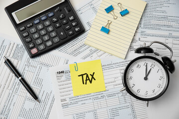 Tax time concept, accountancy