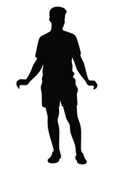 Young man who is gay silhouette vector, Homosexual concept.