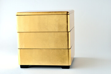 金箔の三段重ねのお重