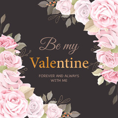 Fototapeta na wymiar soft pink Valentine's day greeting card 