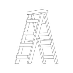 Ladder line icon vector