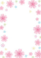 Obraz na płótnie Canvas Cherry blossom frame vector illustration 