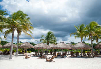 Cozumel Island Empty Tourist Beach