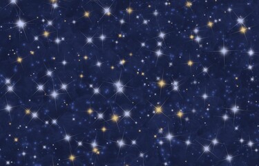 Naklejka na ściany i meble starry night sky background illustration. Digital painting