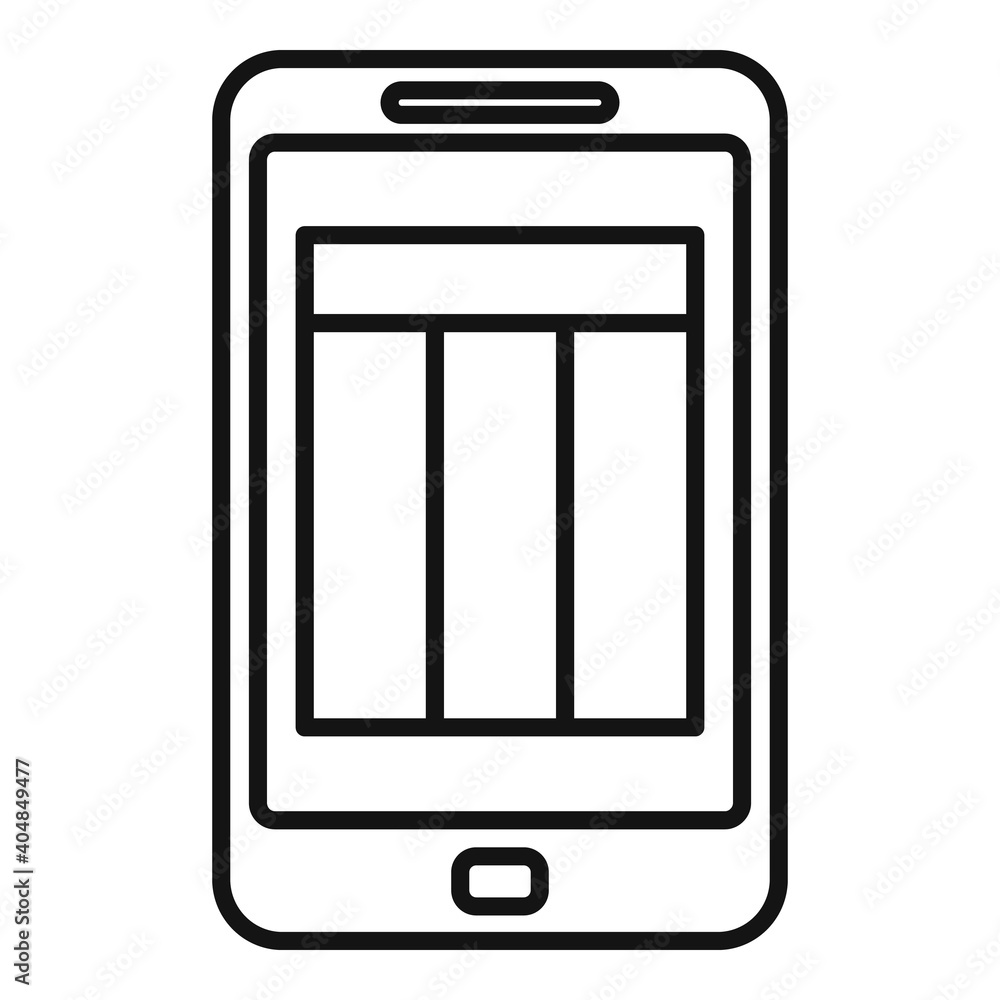 Canvas Prints smartphone estimator icon. outline smartphone estimator vector icon for web design isolated on white