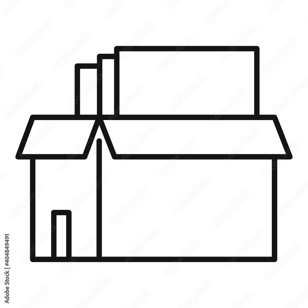 Poster box documents estimator icon. outline box documents estimator vector icon for web design isolated on