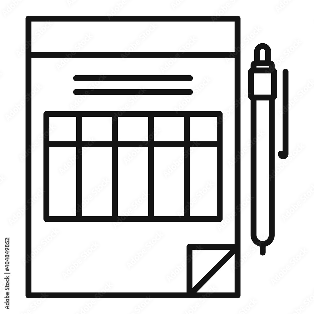Poster estimator startup icon. outline estimator startup vector icon for web design isolated on white backg