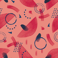 Vector painted colourful abstract seamless pattern