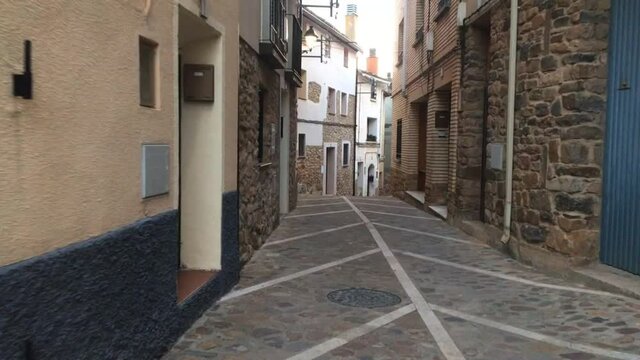 Empty streets of a small town in Spain
