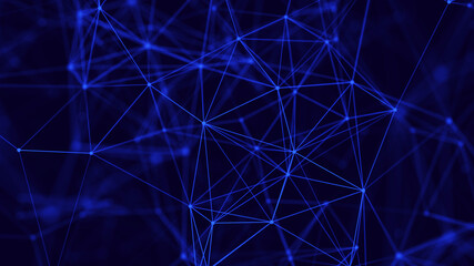 Fototapeta na wymiar Abstract background of plexus lines. Network of lines. Connections. Technology background. 3d rendering.