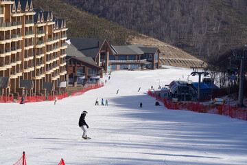 ski resort in winter