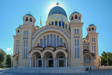 Fototapeta na wymiar Cathedral of St. Andrew in Greece, Patras, Pelloponnese.