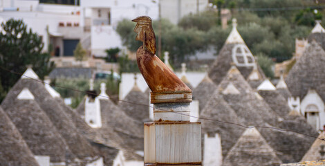 Tradicionales "trullis" de la antigua ciudad de Alberobello, en la región de la Puglia, sur de Italia.