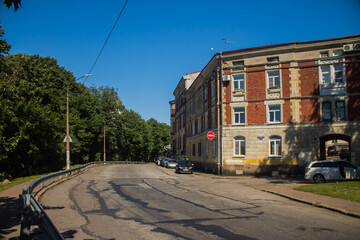 Fototapeta na wymiar Streets and lanes of old Vyborg