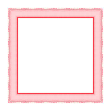 Pink picture frame isolated on white background