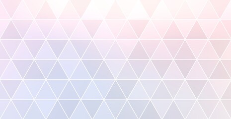 Geometric light pink blue triangular background. Concept pastel mosaic abstract graphic.