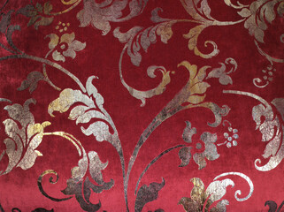 Fabric texture with classic decorations