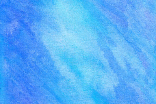 Hand painted watercolor texture background in blue color