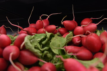 radishes on market