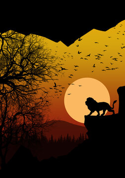 The Lion King silhouette art