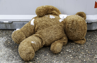 Trash teddy bear