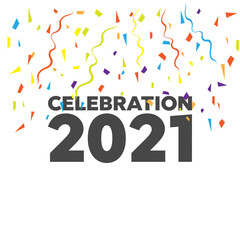 Obraz premium Gold confetti celebration. Confetti vector background. Festive vector