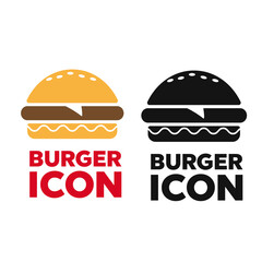 Fast food icon. Burger icon vector. Burger sign or symbol