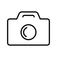 Photo camera icon. Isolated on white background. Simple flat vector. Eps10 symbol