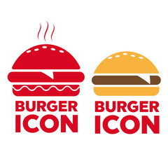 Fast food burger icon. Burger icon vector. Burger sign or symbol