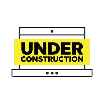 Under Construction Sign. Under construction website page